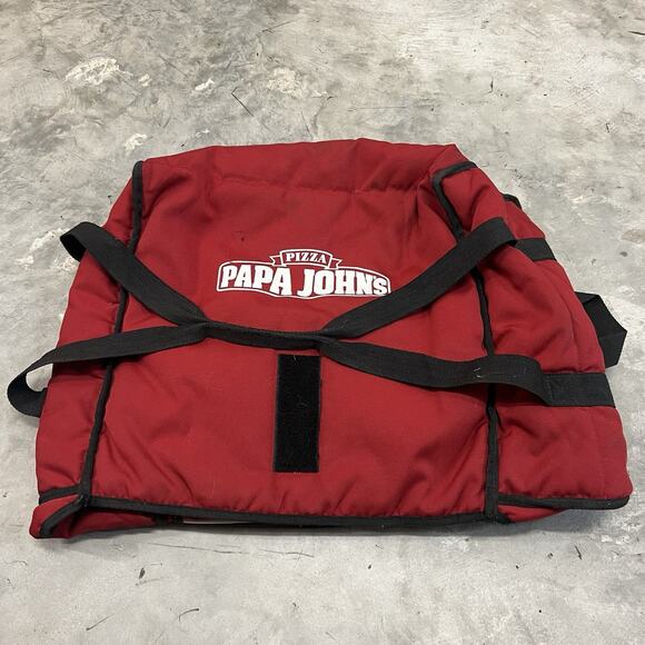 Papa John’s Pizza Insulated Thermal Large Red Delivery Hot Bag - Picture 1 of 5